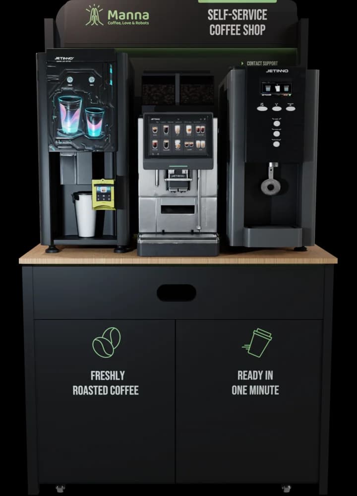 Manna Doppio Ice smart coffee kiosk